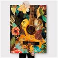 Picture of Music Guitar Collage  _GroupedProduct_Rectangle_Portrait_Canvas_
