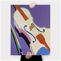 Picture of Retro Style Violin _GroupedProduct_Rectangle_Portrait_Canvas_