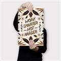 Picture of Work Smarter Not Harder Typography Poster _GroupedProduct_Rectangle_Portrait_Canvas_