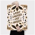 Picture of Work Smarter Not Harder Typography Poster _GroupedProduct_Rectangle_Portrait_Canvas_