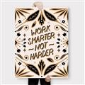 Picture of Work Smarter Not Harder Typography Poster _GroupedProduct_Rectangle_Portrait_Canvas_
