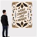 Picture of Work Smarter Not Harder Typography Poster _GroupedProduct_Rectangle_Portrait_Canvas_