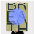 Picture of Breath Typography Poster _GroupedProduct_Rectangle_Portrait_Canvas_