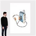 Picture of Retro Walkman Poster _GroupedProduct_Rectangle_Portrait_Canvas_
