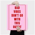 Picture of Bad Vibes Typography Poster _GroupedProduct_Rectangle_Portrait_Canvas_