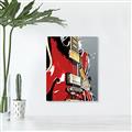 Picture of Retro Red guitar Poster _GroupedProduct_Rectangle_Portrait_Canvas_