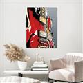 Picture of Retro Red guitar Poster _GroupedProduct_Rectangle_Portrait_Canvas_