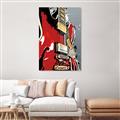 Picture of Retro Red guitar Poster _GroupedProduct_Rectangle_Portrait_Canvas_