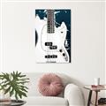 Picture of Retro White guitar Poster _GroupedProduct_Rectangle_Portrait_Canvas_