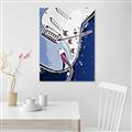 Picture of Retro Blue guitar Poster _GroupedProduct_Rectangle_Portrait_Canvas_