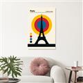 Picture of Retro Eiffel Tower Poster _GroupedProduct_Rectangle_Portrait_Canvas_