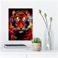Picture of Tiger With Headphones animal _GroupedProduct_Rectangle_Portrait_Canvas_
