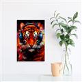 Picture of Tiger With Headphones animal _GroupedProduct_Rectangle_Portrait_Canvas_