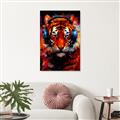 Picture of Tiger With Headphones animal _GroupedProduct_Rectangle_Portrait_Canvas_