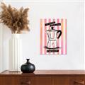 Picture of Mocca Coffee on Stripes - Hug in a Cup _GroupedProduct_Rectangle_Portrait_Canvas_