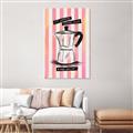 Picture of Mocca Coffee on Stripes - Hug in a Cup _GroupedProduct_Rectangle_Portrait_Canvas_