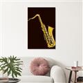 Picture of Golden Saxophone Poster _GroupedProduct_Rectangle_Portrait_Canvas_