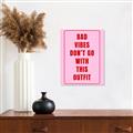Picture of Bad Vibes Typography Poster _GroupedProduct_Rectangle_Portrait_Canvas_