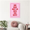 Picture of Bad Vibes Typography Poster _GroupedProduct_Rectangle_Portrait_Canvas_