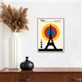 Picture of Retro Eiffel Tower Poster _GroupedProduct_Rectangle_Portrait_Canvas_Framed_