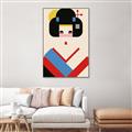 Picture of Geisha Retro Poster _GroupedProduct_Rectangle_Portrait_Canvas_Framed_