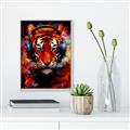 Picture of Tiger With Headphones animal _GroupedProduct_Rectangle_Portrait_Canvas_Framed_