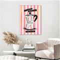 Picture of Mocca Coffee on Stripes - Hug in a Cup _GroupedProduct_Rectangle_Portrait_Canvas_Framed_