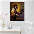 Picture of Old Vinyl Sounds Better Typography Poster _GroupedProduct_Rectangle_Portrait_Canvas_Framed_
