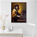 Picture of Old Vinyl Sounds Better Typography Poster _GroupedProduct_Rectangle_Portrait_Canvas_Framed_