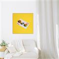 Picture of Sushi Selection on a Playing Card _GroupedProduct_Square_Canvas_Framed_