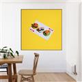 Picture of Sushi Selection on a Playing Card _GroupedProduct_Square_Canvas_Framed_
