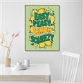 Picture of Easy Peasy Lemon Squeezy Typography Poster _GroupedProduct_Rectangle_Portrait_Canvas_Framed_