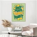 Picture of Easy Peasy Lemon Squeezy Typography Poster _GroupedProduct_Rectangle_Portrait_Canvas_Framed_