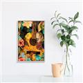 Picture of Music Guitar Collage  _GroupedProduct_Rectangle_Portrait_Canvas_Framed_
