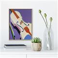 Picture of Retro Style Violin _GroupedProduct_Rectangle_Portrait_Canvas_Framed_