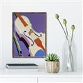 Picture of Retro Style Violin _GroupedProduct_Rectangle_Portrait_Canvas_Framed_