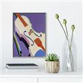Picture of Retro Style Violin _GroupedProduct_Rectangle_Portrait_Canvas_Framed_