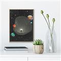 Picture of Abstract Space Poster _GroupedProduct_Rectangle_Portrait_Canvas_Framed_