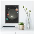 Picture of Abstract Space Poster _GroupedProduct_Rectangle_Portrait_Canvas_Framed_
