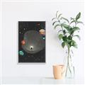 Picture of Abstract Space Poster _GroupedProduct_Rectangle_Portrait_Canvas_Framed_