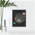 Picture of Abstract Space Poster _GroupedProduct_Rectangle_Portrait_Canvas_Framed_