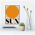 Picture of Sun Typography Poster _GroupedProduct_Rectangle_Portrait_Canvas_Framed_