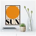 Picture of Sun Typography Poster _GroupedProduct_Rectangle_Portrait_Canvas_Framed_