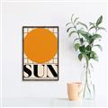 Picture of Sun Typography Poster _GroupedProduct_Rectangle_Portrait_Canvas_Framed_