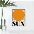 Picture of Sun Typography Poster _GroupedProduct_Rectangle_Portrait_Canvas_Framed_
