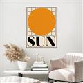 Picture of Sun Typography Poster _GroupedProduct_Rectangle_Portrait_Canvas_Framed_