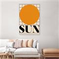 Picture of Sun Typography Poster _GroupedProduct_Rectangle_Portrait_Canvas_Framed_