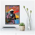 Picture of Retro Spaceman with Guitar Poster _GroupedProduct_Rectangle_Portrait_Canvas_Framed_