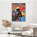 Picture of Retro Spaceman with Guitar Poster _GroupedProduct_Rectangle_Portrait_Canvas_Framed_