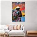 Picture of Retro Spaceman with Guitar Poster _GroupedProduct_Rectangle_Portrait_Canvas_Framed_